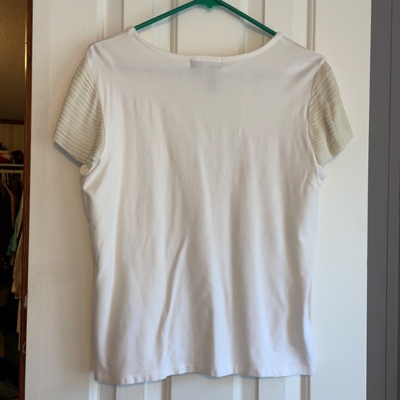 Lauren Ralph Lauren White Top With Ruffled Sleeves - Picture 2 of 6